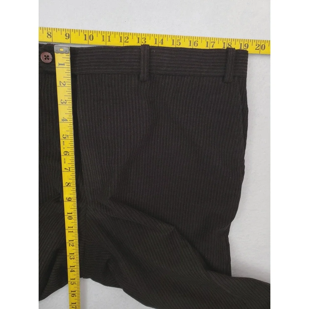 Samuelsohn Pants Mens 38x32 Brown Loro Piana Zelander Corduroy Wool Dress Cuffed
